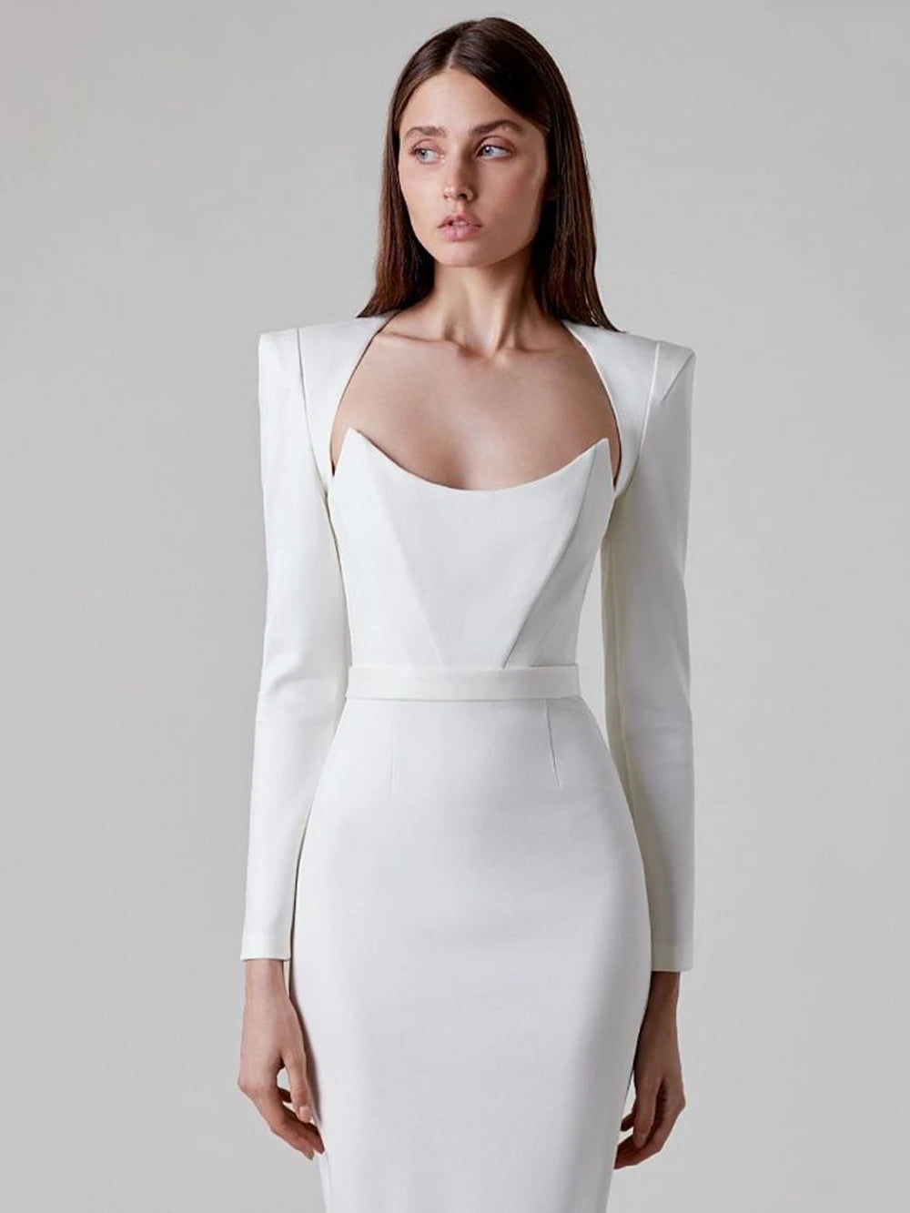 Long sleeves Bandage Dress VestiVogue  