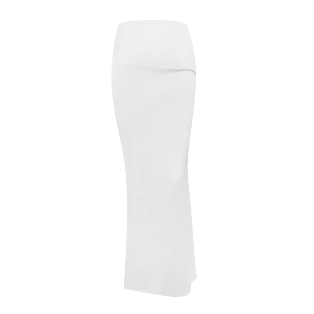 Sexy White Fishtail Wrap Skirt VestiVogue  