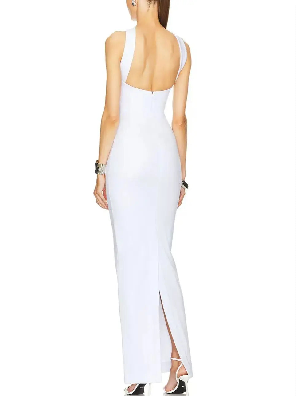 Crystal Backless Maxi Dress VestiVogue