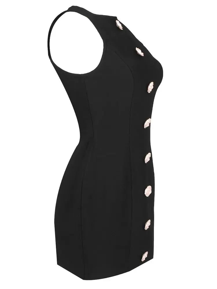 Women's Black Bandage Bodycon Dress VestiVogue  