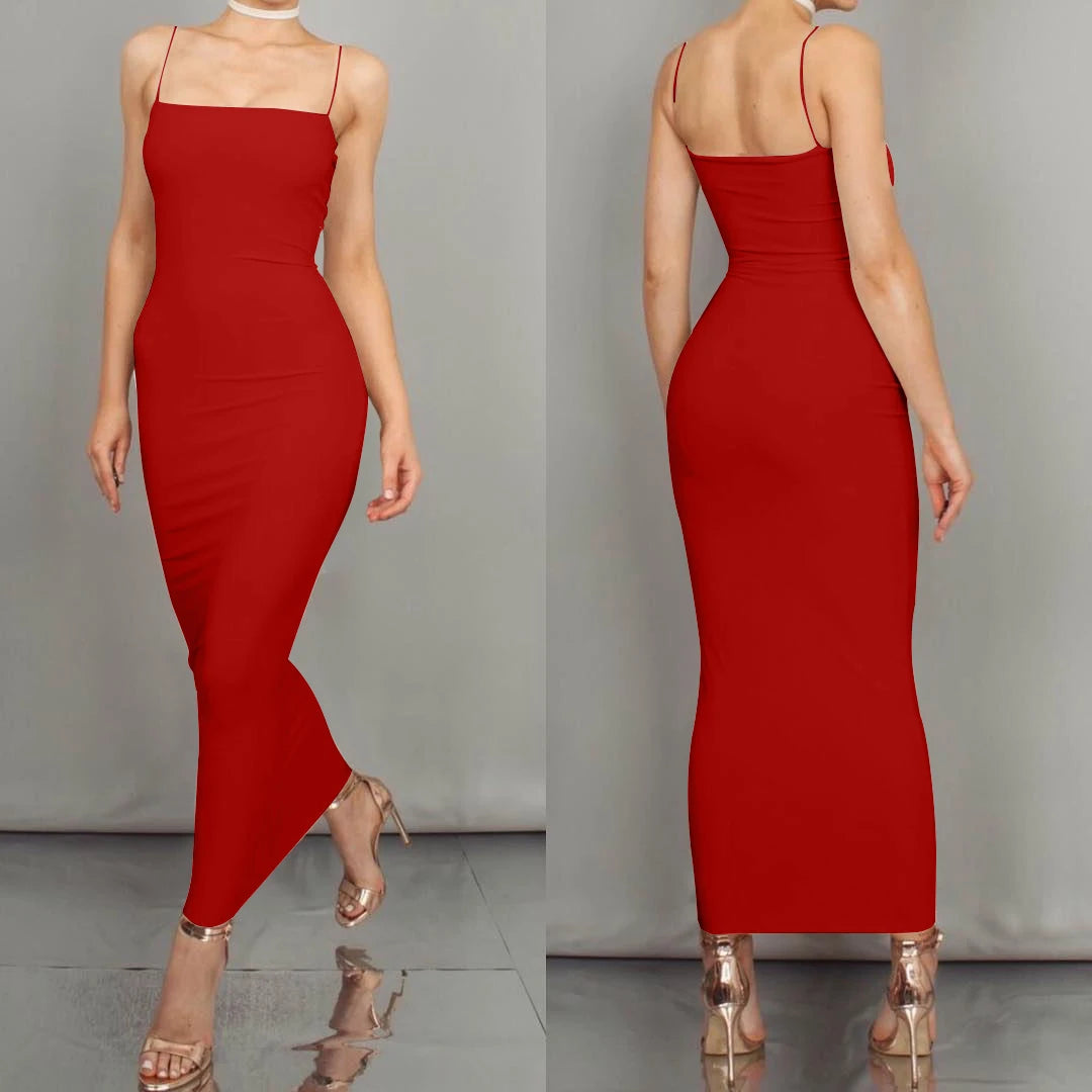 Sling Backless Midi Dress VestiVogue