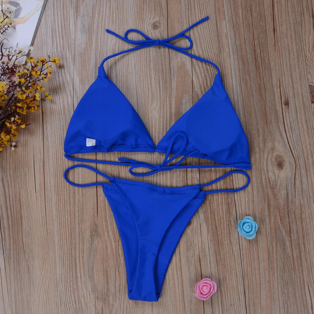 Side Tie Brazillian bikini set VestiVogue  