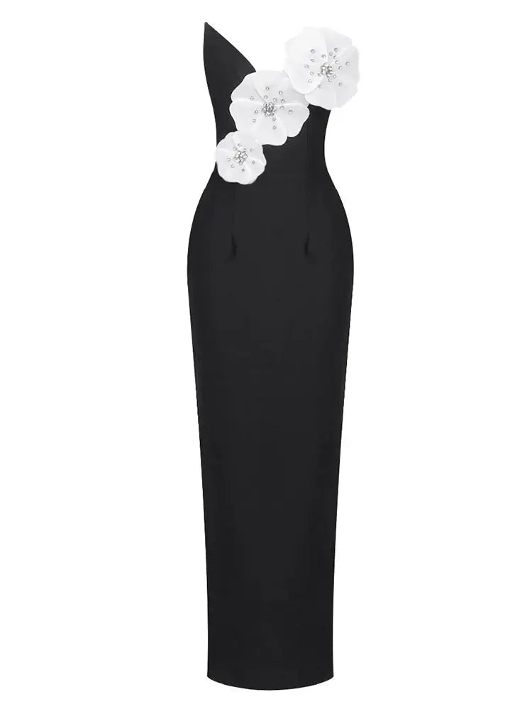 Black Strapless Bodycon Dress VestiVogue