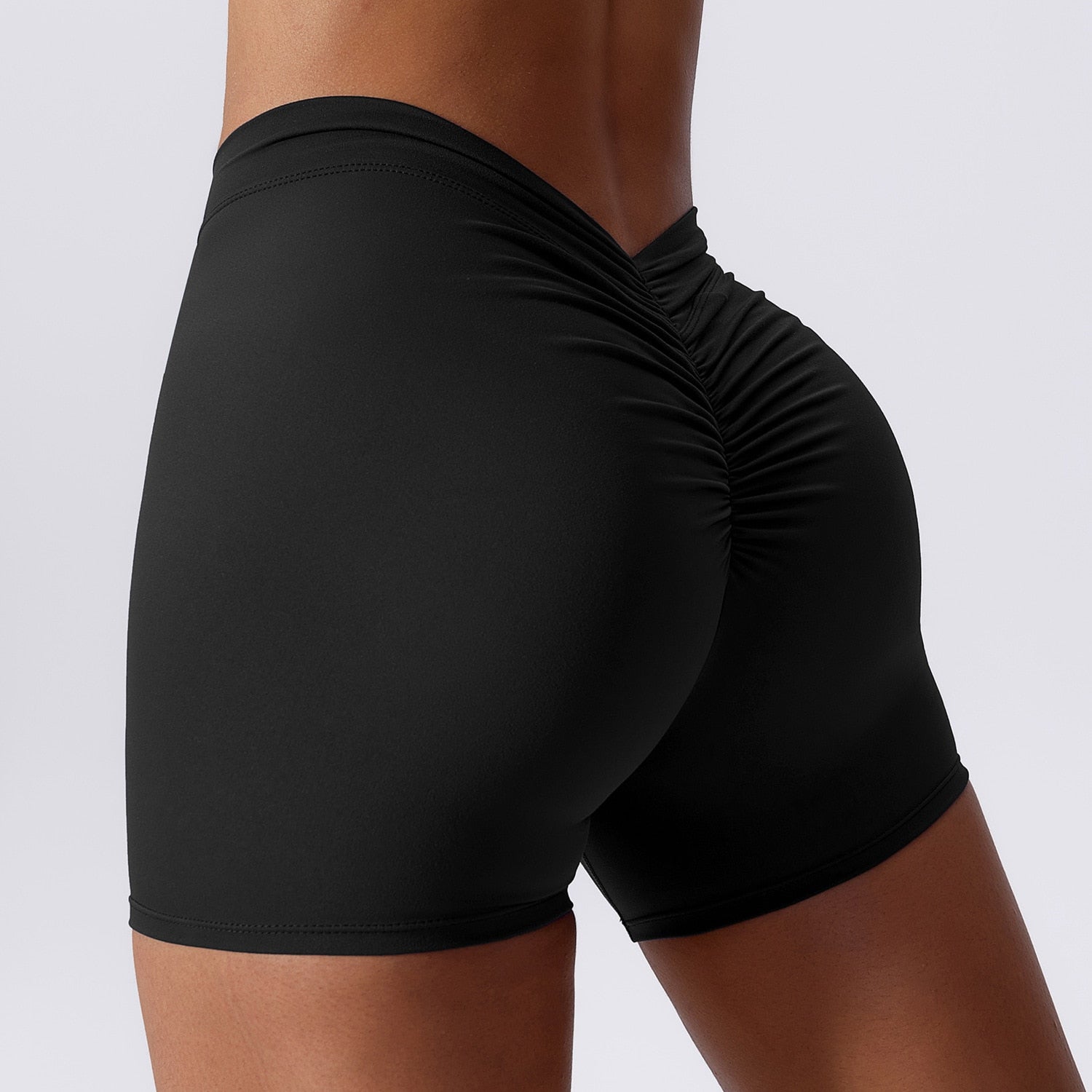 V Back Cycling Shorts Chic Gym Wear Advanced Black S