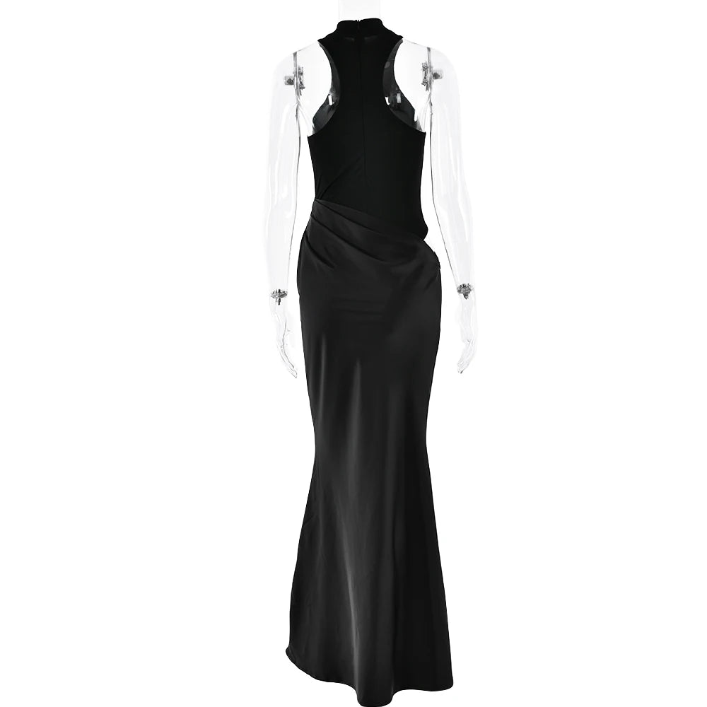 Satin Hollow Out Sheath Dress VestiVogue