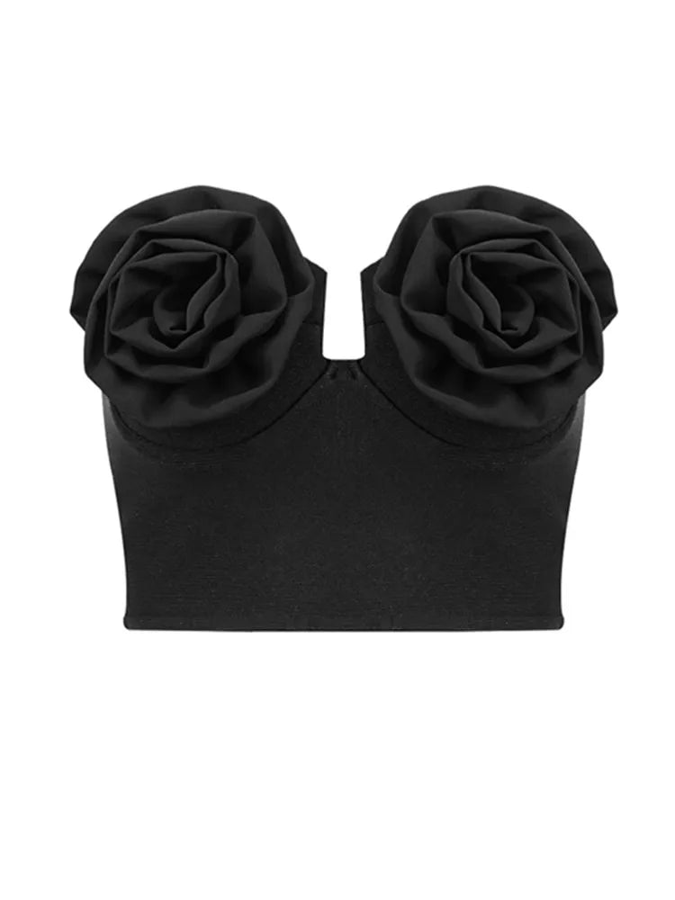 Summer Sexy Strapless Floral Bandage Top VestiVogue  