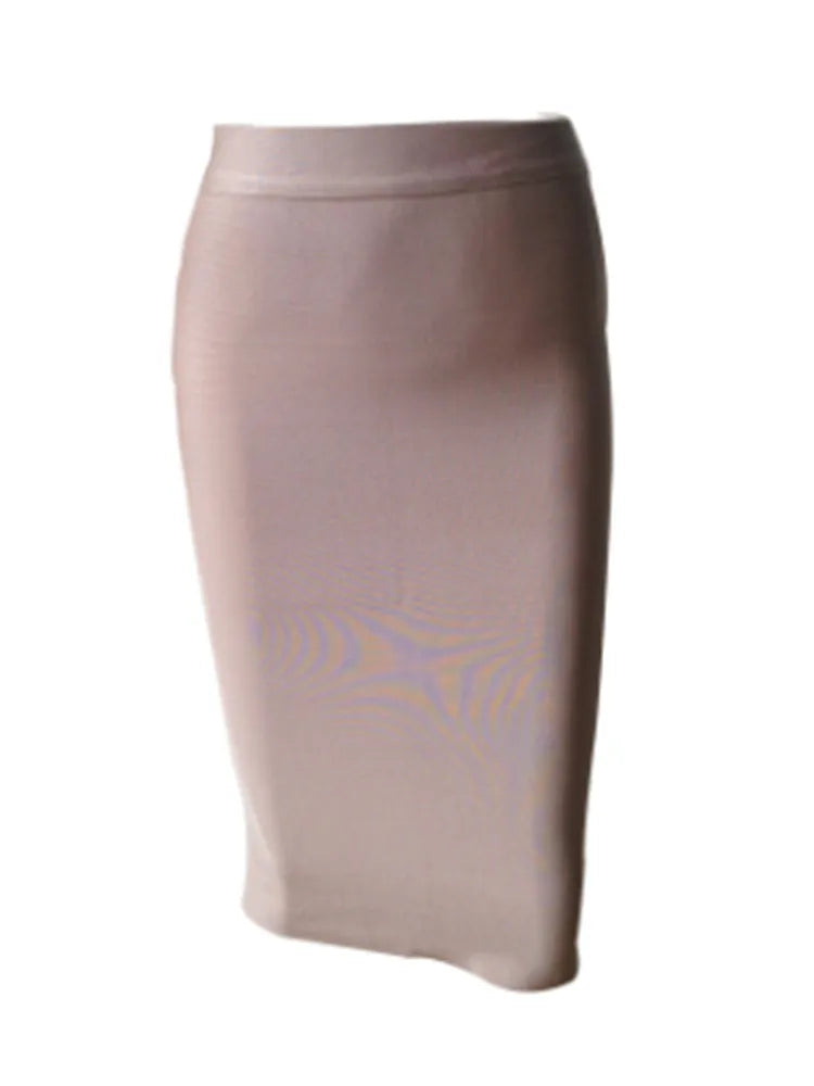 Nude Bodycon Pencil Skirt VestiVogue Khaki XL