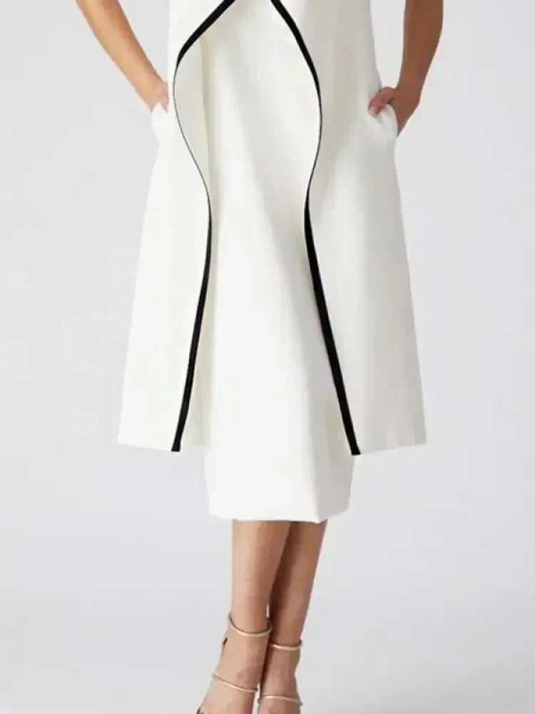 Personalised Sleeveless Two-Piece Dress with Pockets VestiVogue