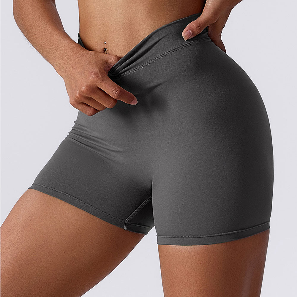 V Back Cycling Shorts Chic Gym Wear  