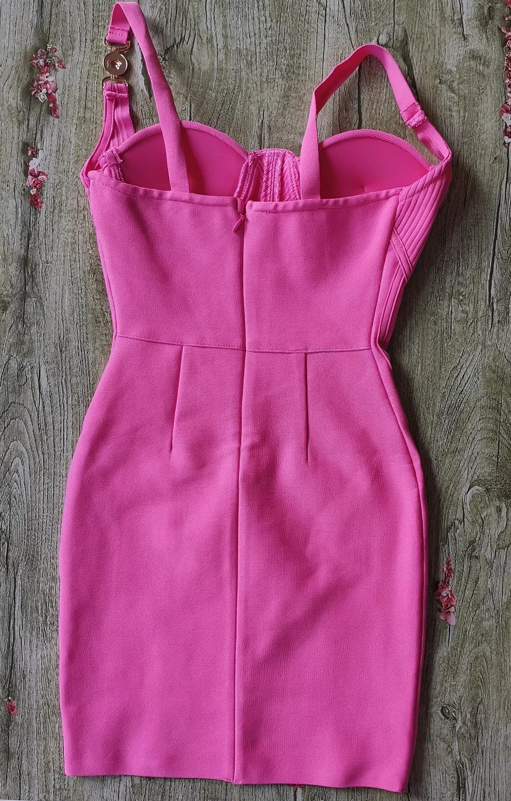 Hot Pink Bandage Mini Dress VestiVogue