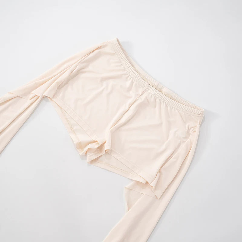 Swing Collar Backless Tank Top & Fluttering Shorts Set VestiVogue