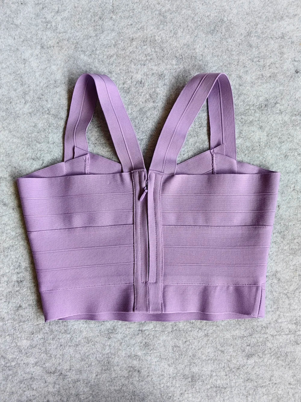 Lavender Bandage Crop Top VestiVogue