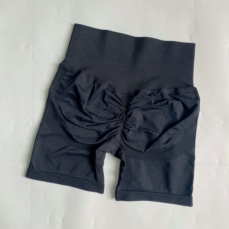 High-Rise Shorts Chic Gym Wear Black S